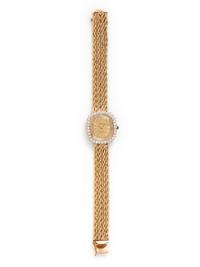 14K YELLOW GOLD AND DIAMOND WATCH