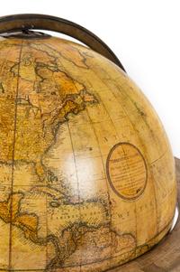 An English Mahogany Eighteen-Inch Terrestrial Globe