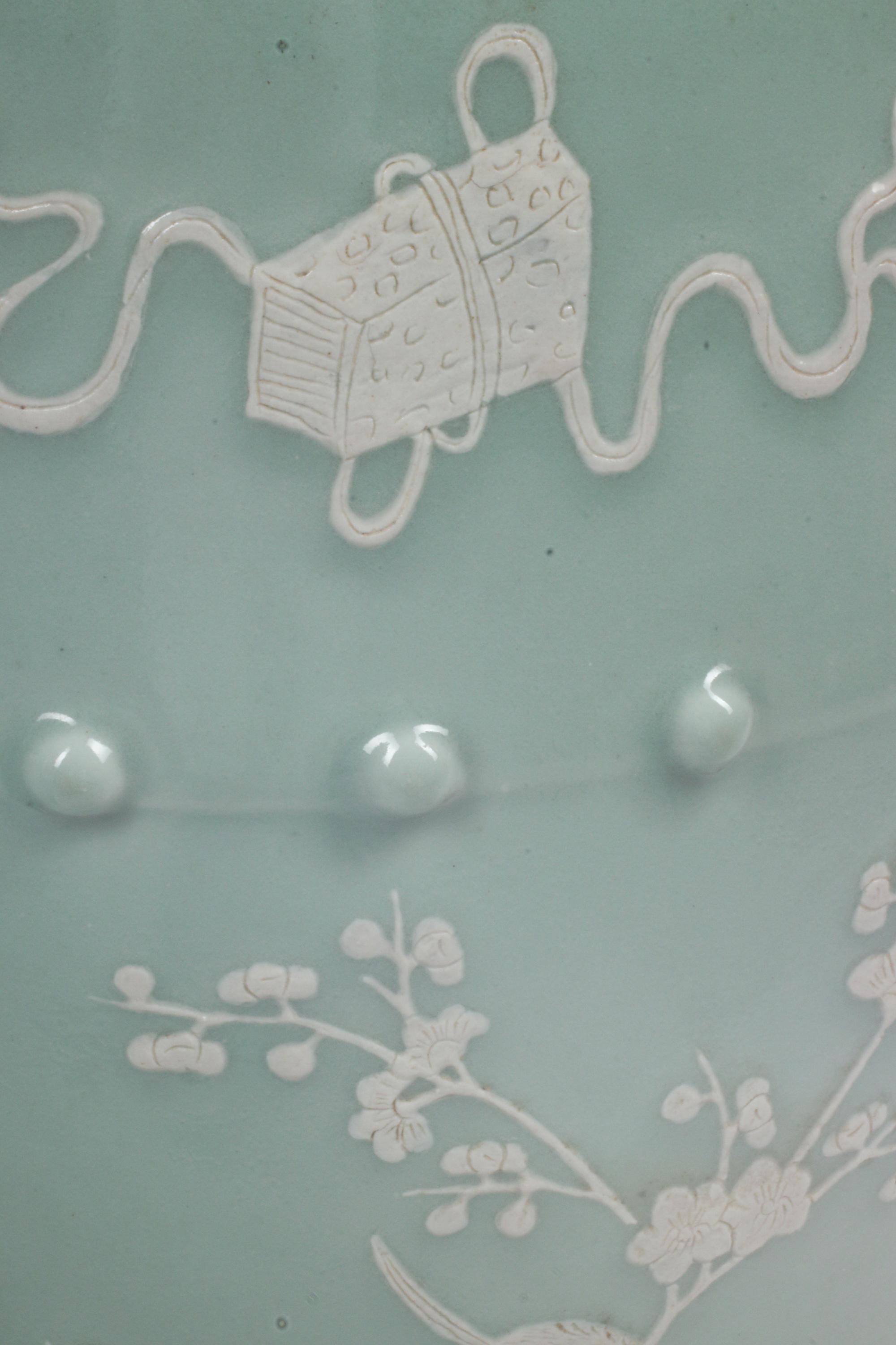 A Pair of Celadon Glazed Porcelain Garden Seats