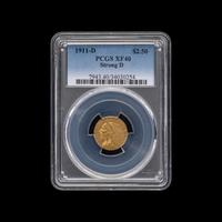A 1911-D Indian Head: Strong D $2.50 Gold Coin [PCGS XF40]