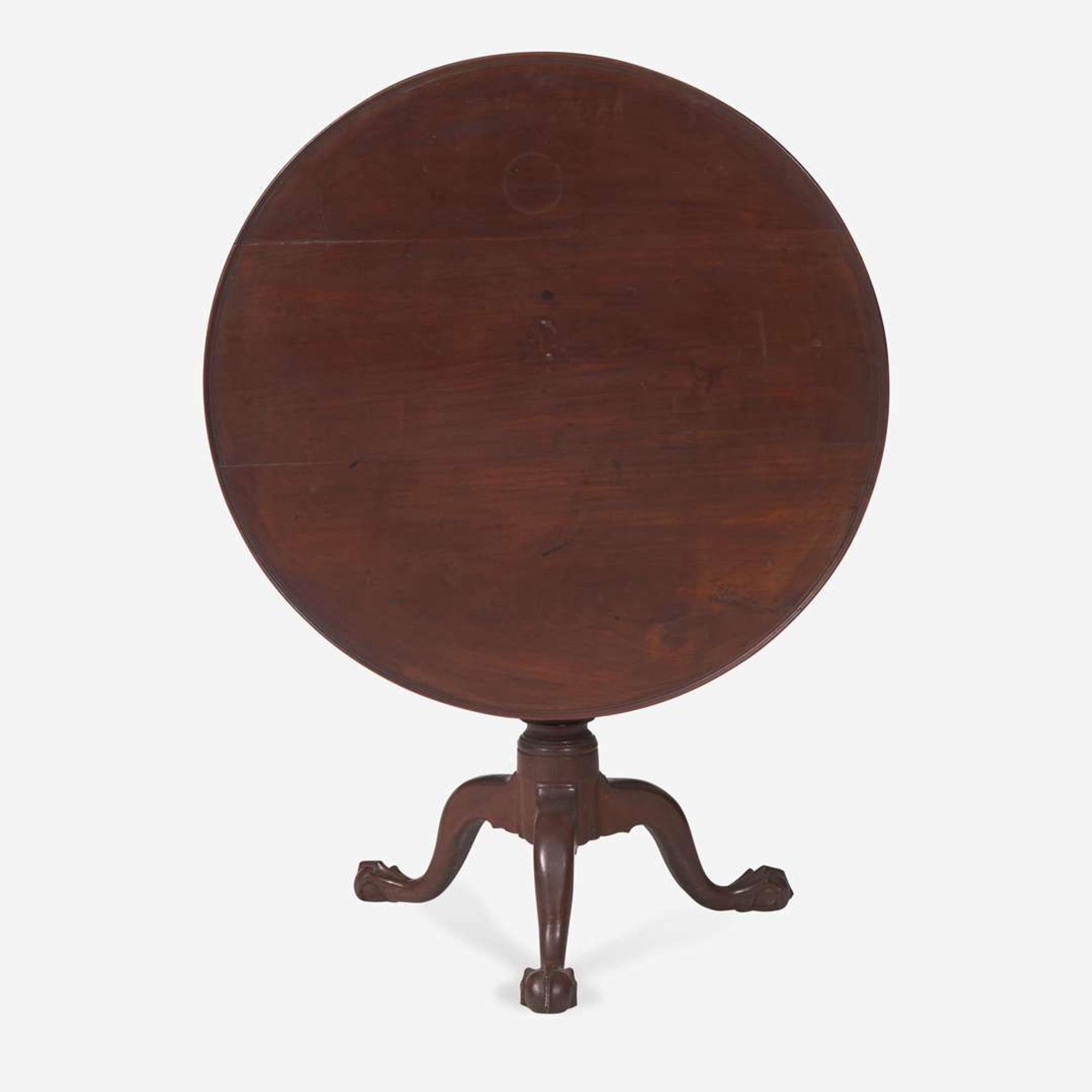 A Chippendale carved walnut tilt-top tea table Philadelphia, PA, or Salem County, NJ, circa 1780