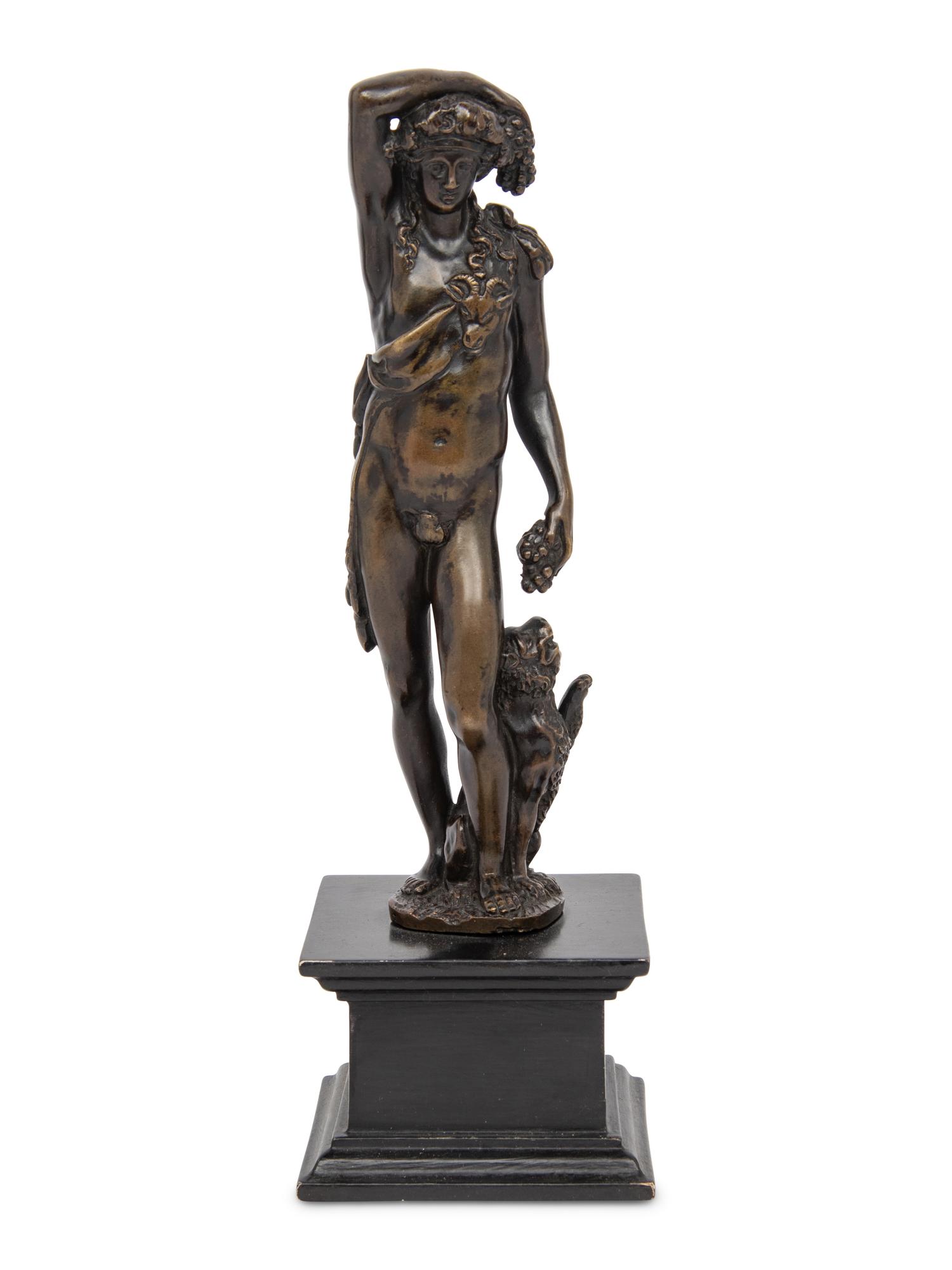 A Bronze Figure of Bacchus with Panther