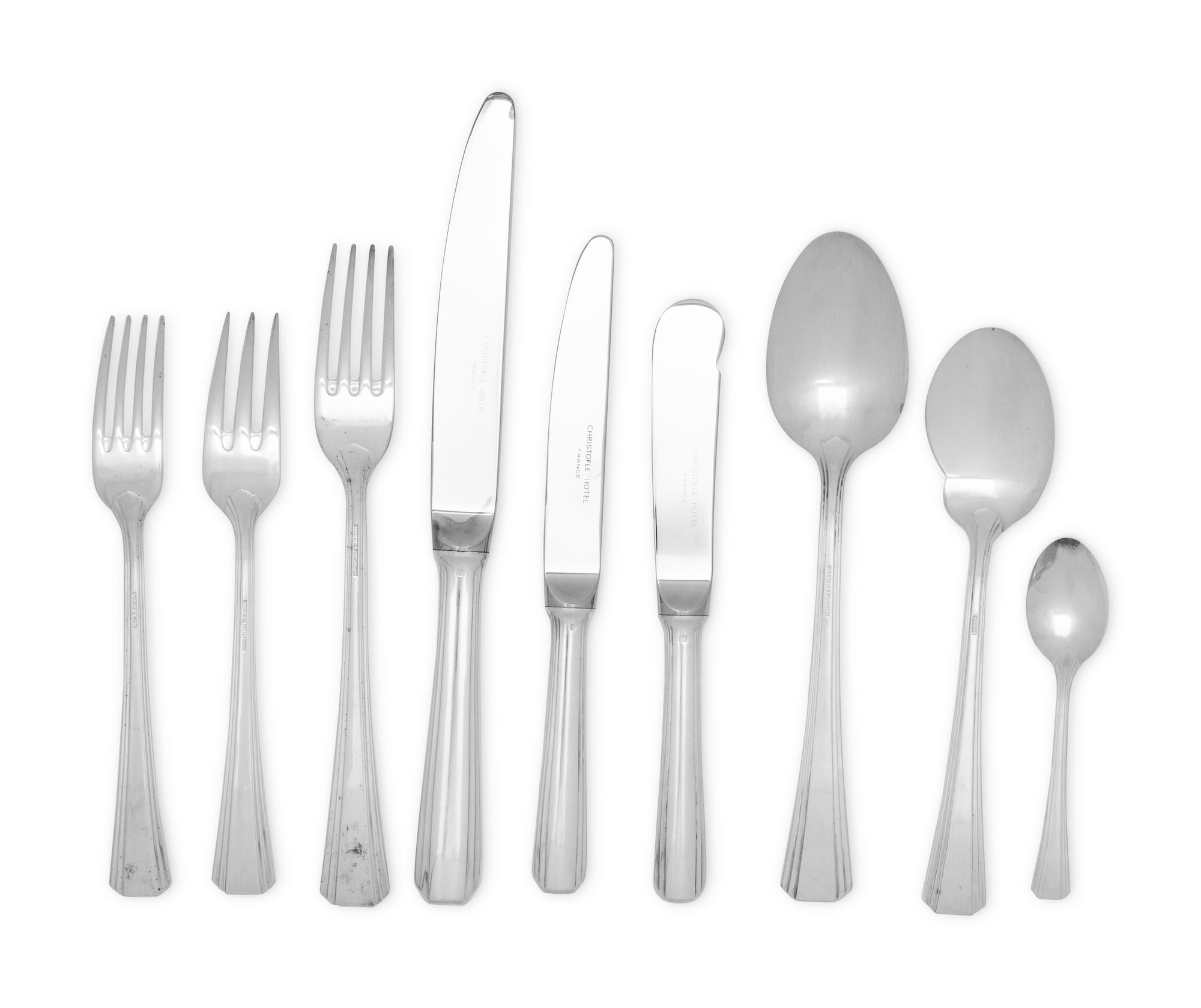 A Christofle Silver-Plate Flatware Service
