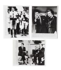 (NATIONAL ENQUIRER; REAGAN, RONALD) 9 photos, credits to Wide World Photos, United Press and People.