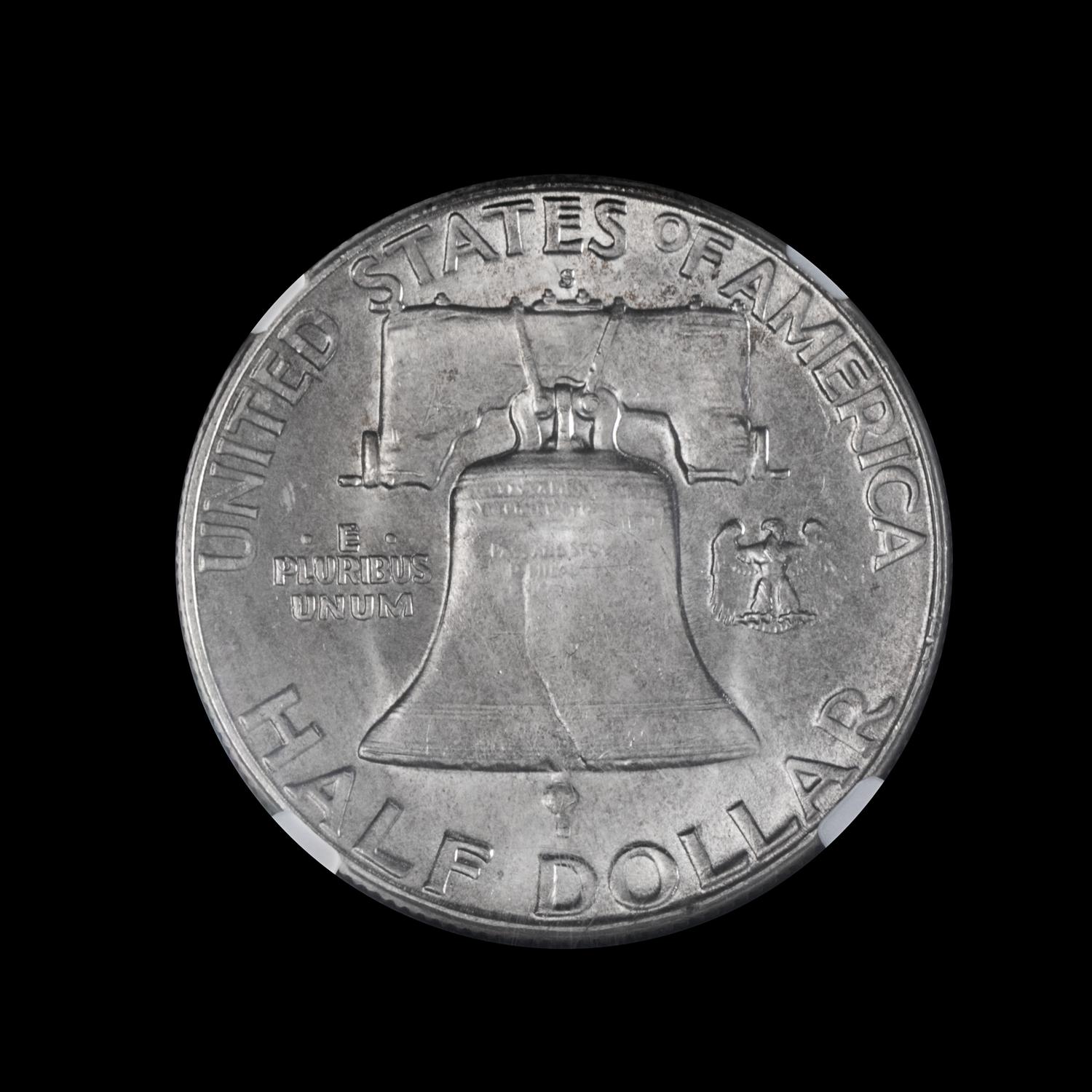 A United States 1954-S Benjamin Franklin 50c Coin — NGC MS64