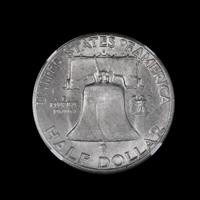 A United States 1954-S Benjamin Franklin 50c Coin — NGC MS64