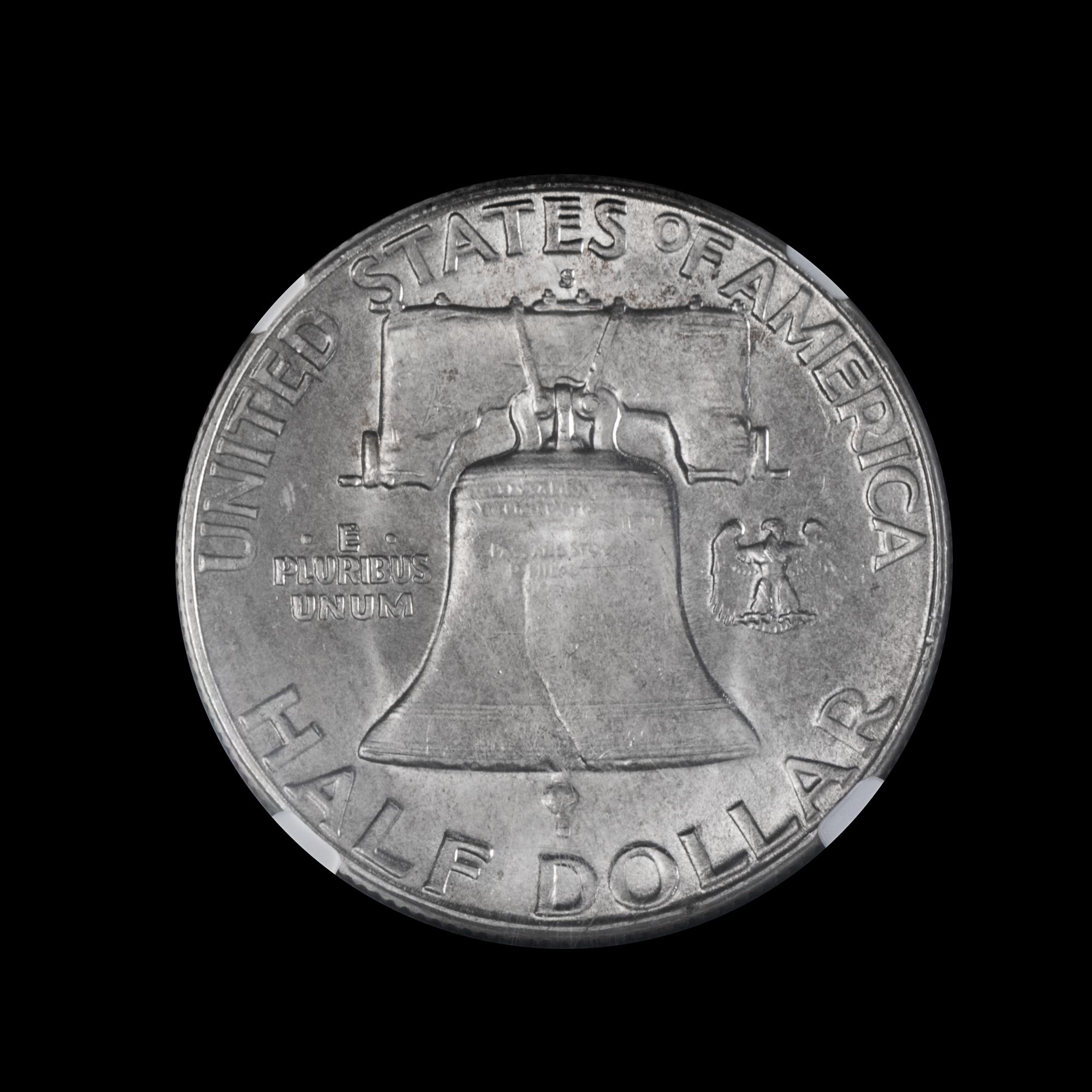 A United States 1954-S Benjamin Franklin 50c Coin — NGC MS64