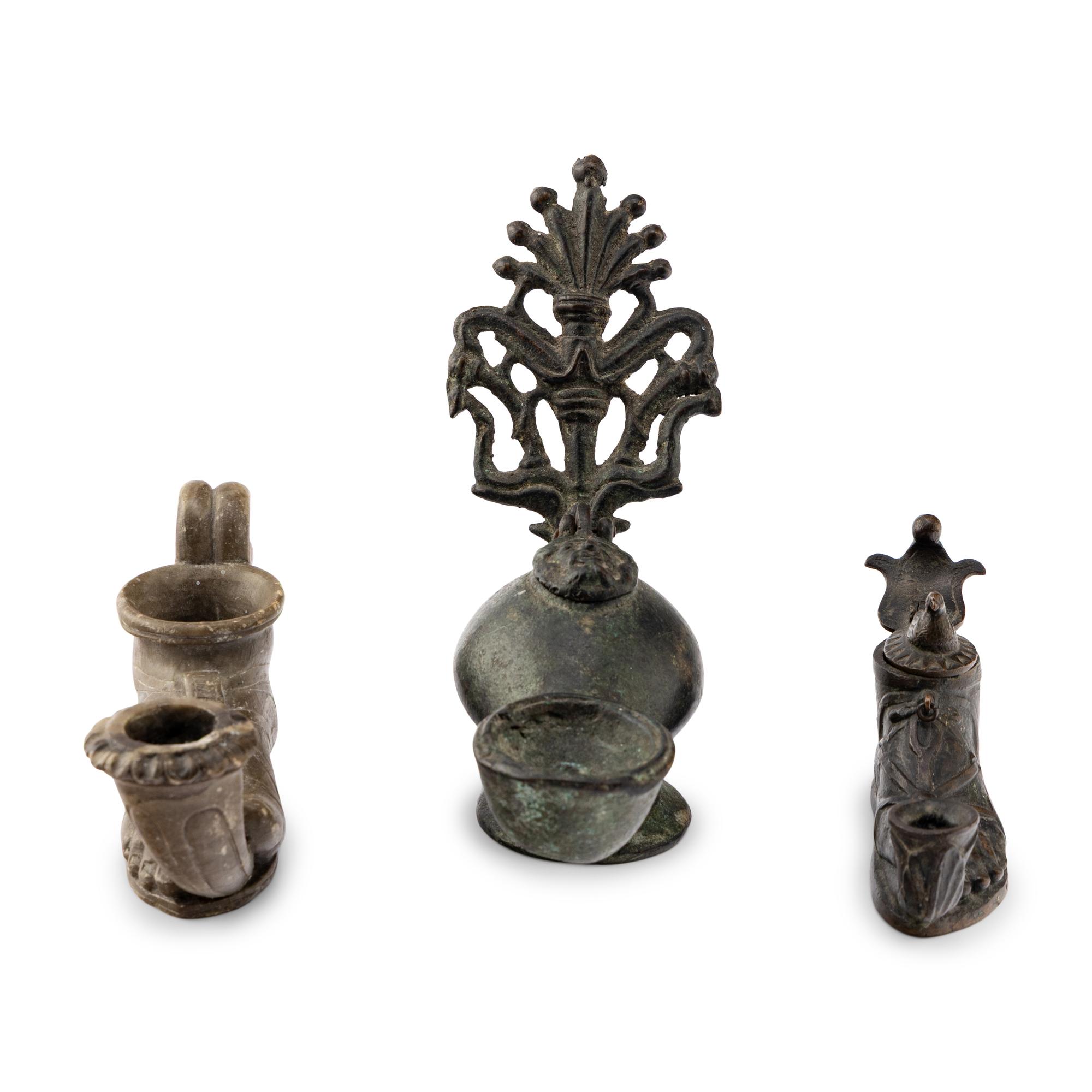 Three Grand Tour Oil Lamps
