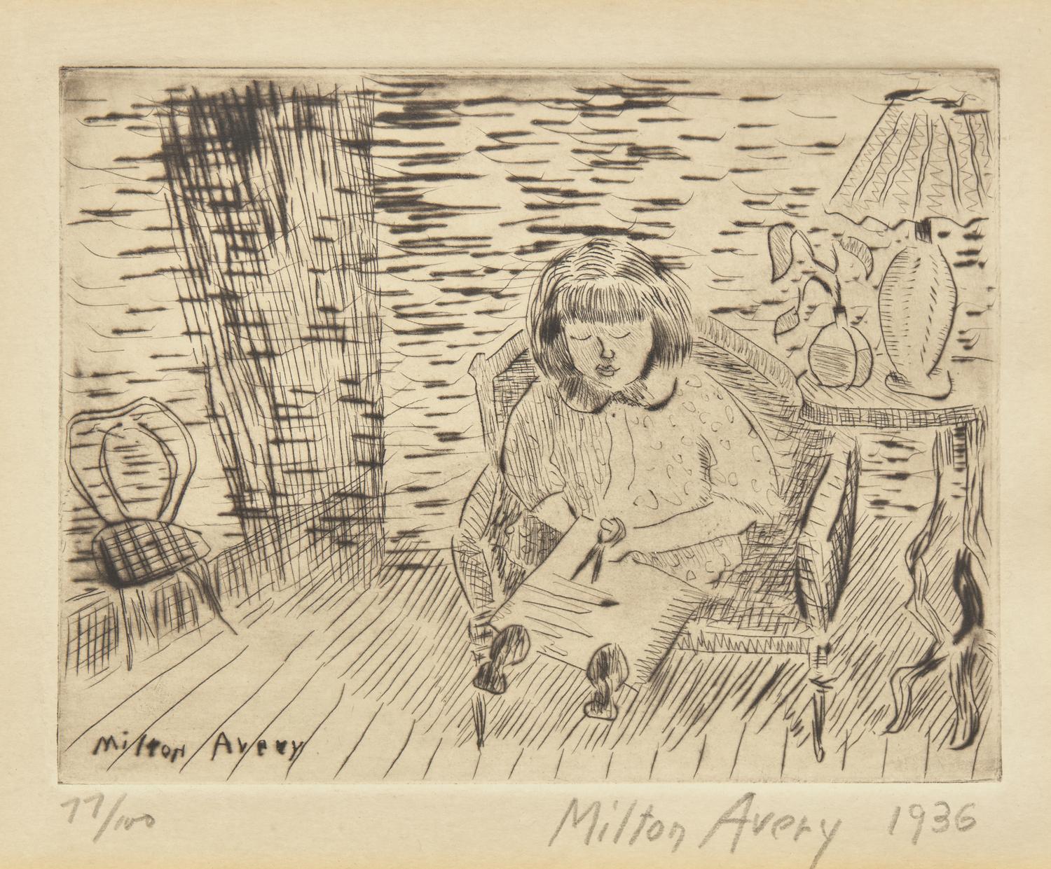 Child Cutting, 1936