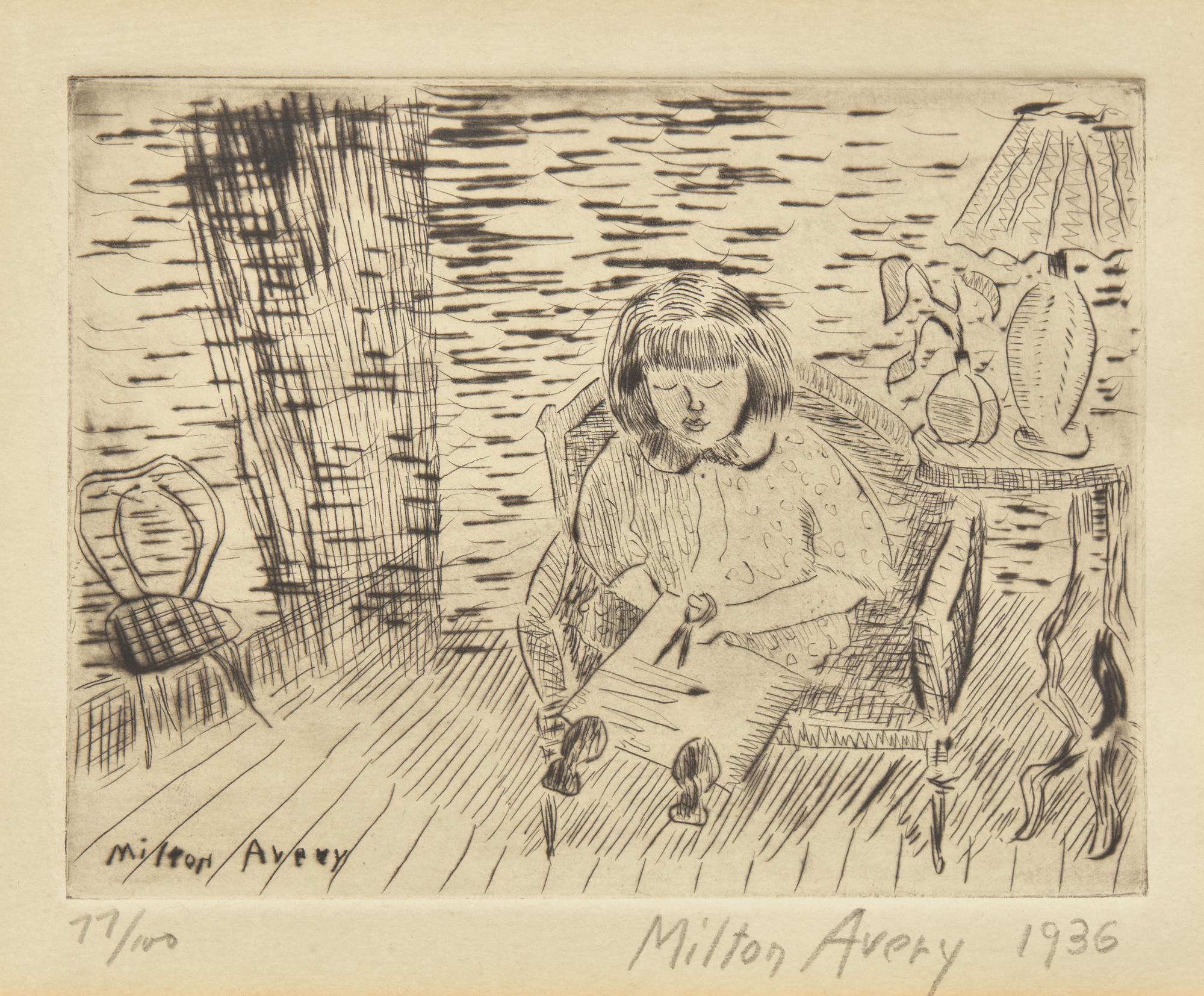 Child Cutting, 1936