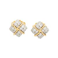 VERDURA, DIAMOND 'WRAPPED PACKAGE' EARRINGS