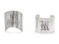 A Collection of Engraved Sterling Silver Cuff Bracelets,