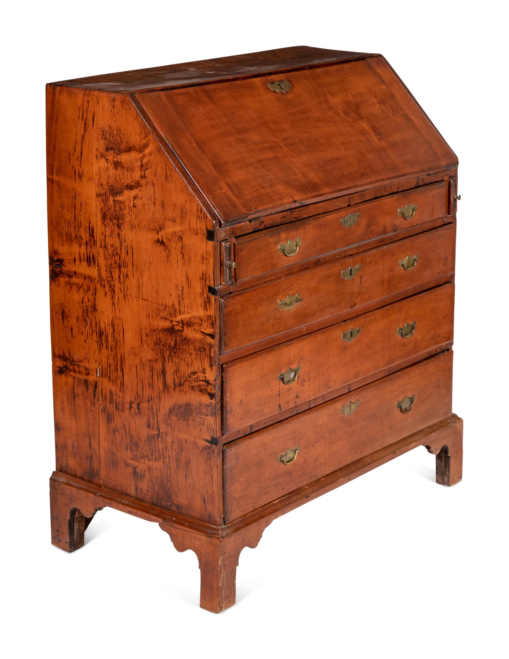 A Chippendale Slant Front Writing Desk