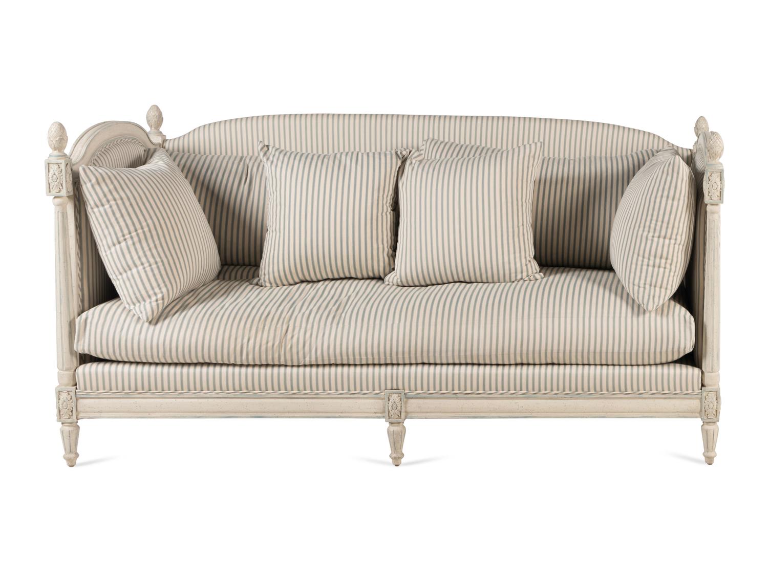 A Pair of Louis XVI Style Painted Daybeds