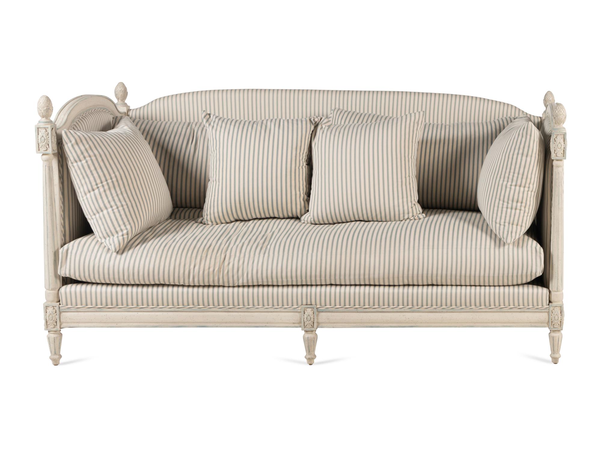 A Pair of Louis XVI Style Painted Daybeds