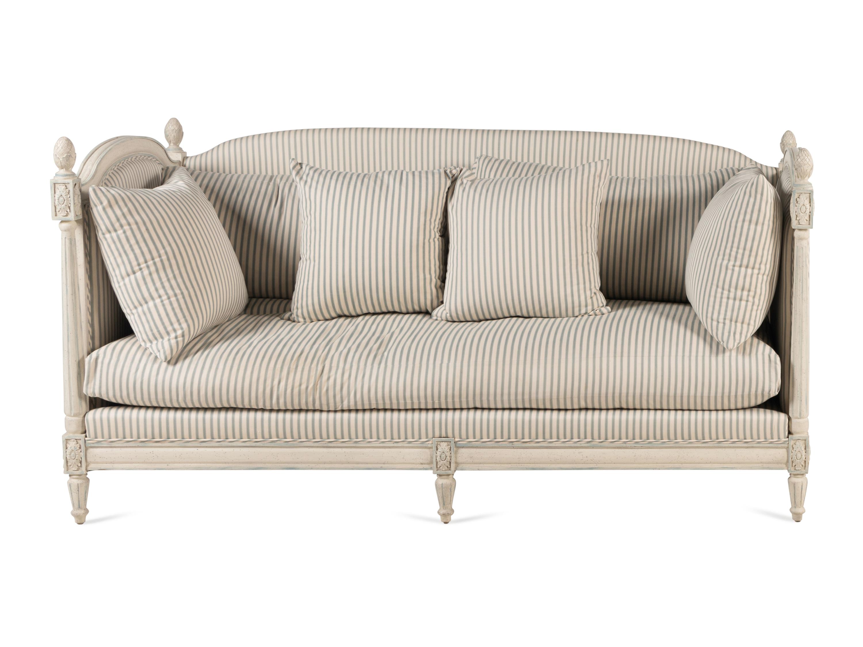 A Pair of Louis XVI Style Painted Daybeds