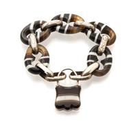 A Collection of Silver and Agate Bracelets, Scottish, 42.40 dwts.