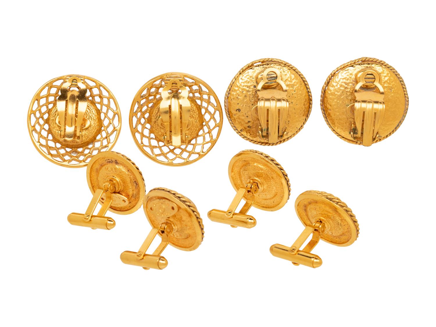 Chanel, Two Pairs of Ear Clips & Two Sets of Cufflinks
