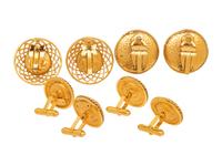 Chanel, Two Pairs of Ear Clips & Two Sets of Cufflinks