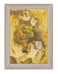 Sophie Fordon (20th century) Still Life with Potted Flowers…
