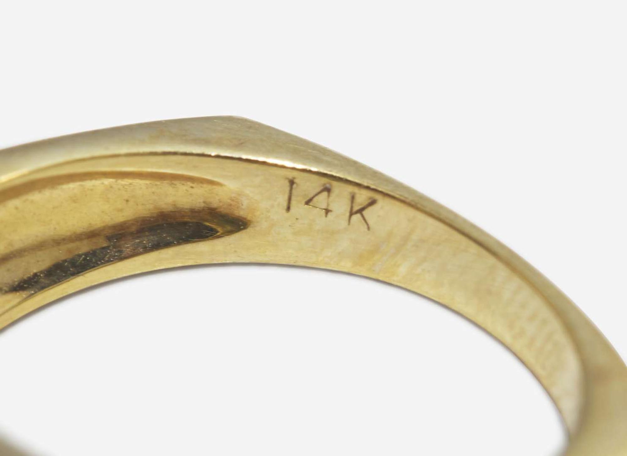 A Group of Yellow Gold and Gem-Set Rings