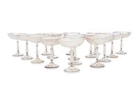 A Set of Sixteen Mexican Silver Sorbet Dishes