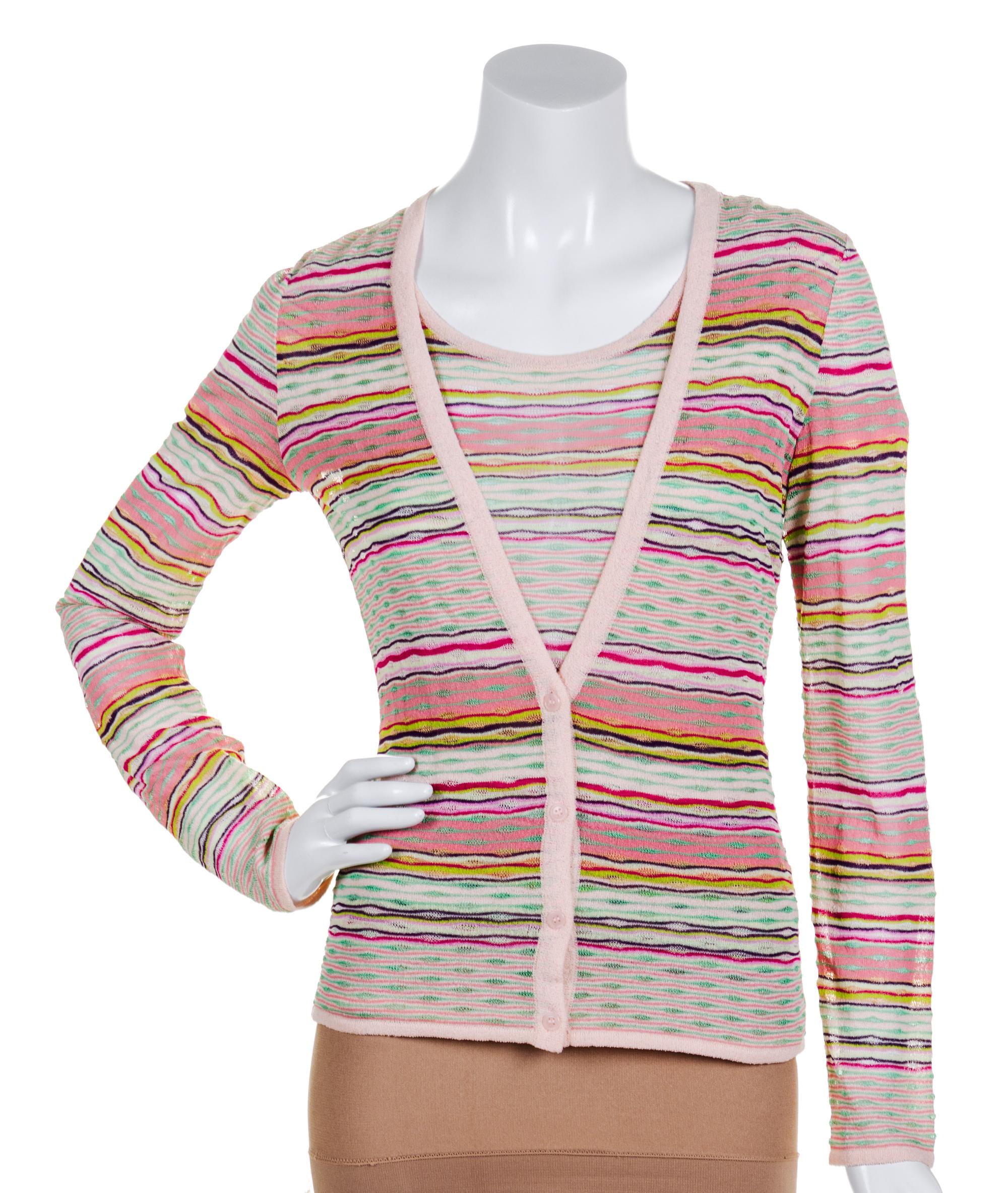 A Pair of Missoni Striped Cardigans, Size 8.