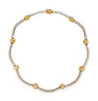 ASPERY & GULDAG, BICOLOR GOLD AND DIAMOND NECKLACE