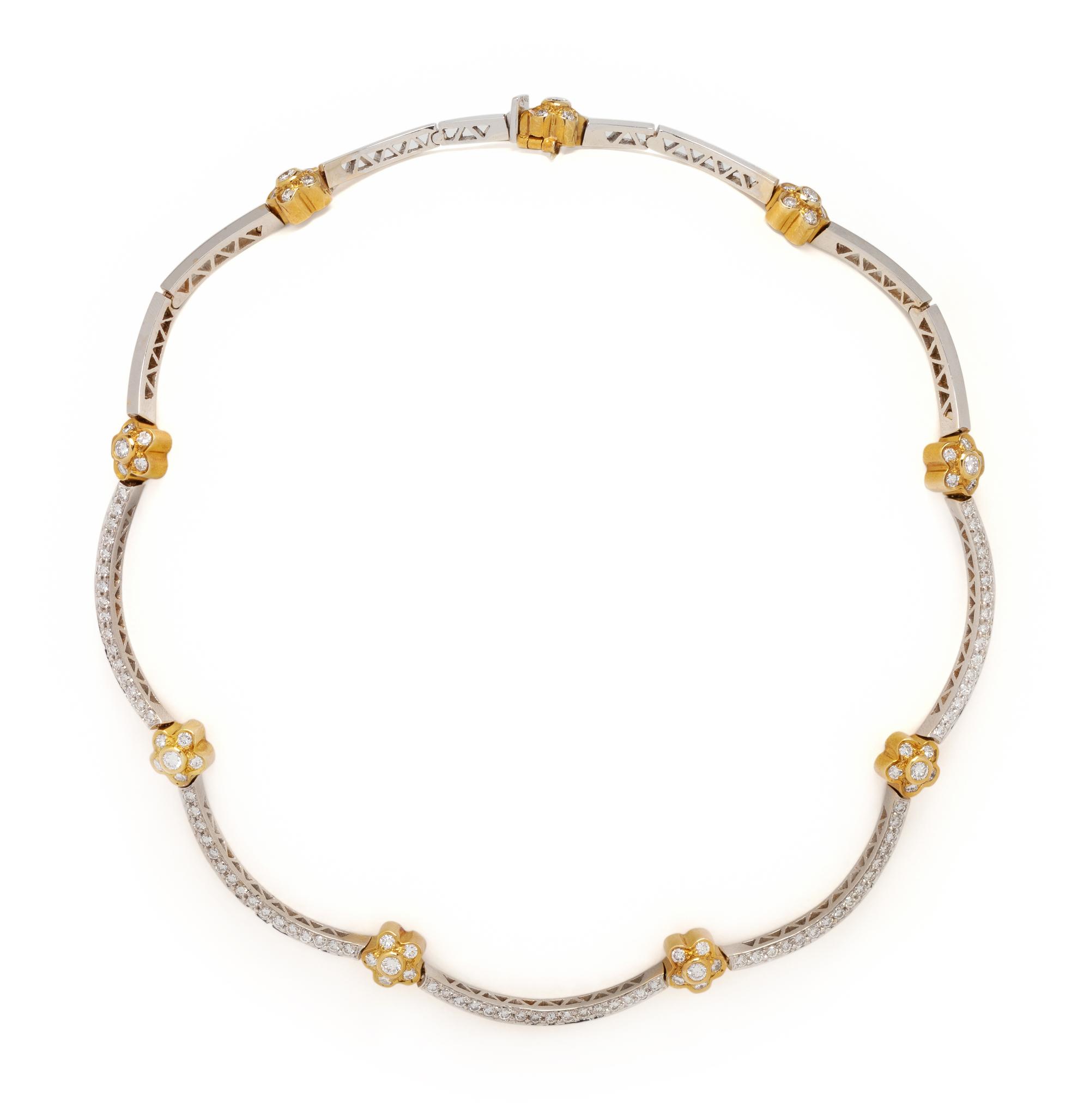 ASPERY & GULDAG, BICOLOR GOLD AND DIAMOND NECKLACE