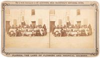 [NATIVE AMERICANS - APACHE PRISONERS]. [WILSON & HAVENS, photographers]. A Picture of the Indian Cut Throats & Scalpers. St. Augustine, FL: ca 1875.