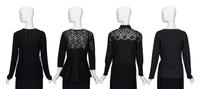 Four Designer Knit Black Tops Including Christian Dior and Tom Ford