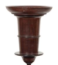 A Pair of Portuguese Colonial Jacaranda Candlesticks