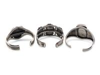 Navajo Silver and Turquoise Cuff Bracelets
