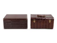Two Leather Veneered Valises