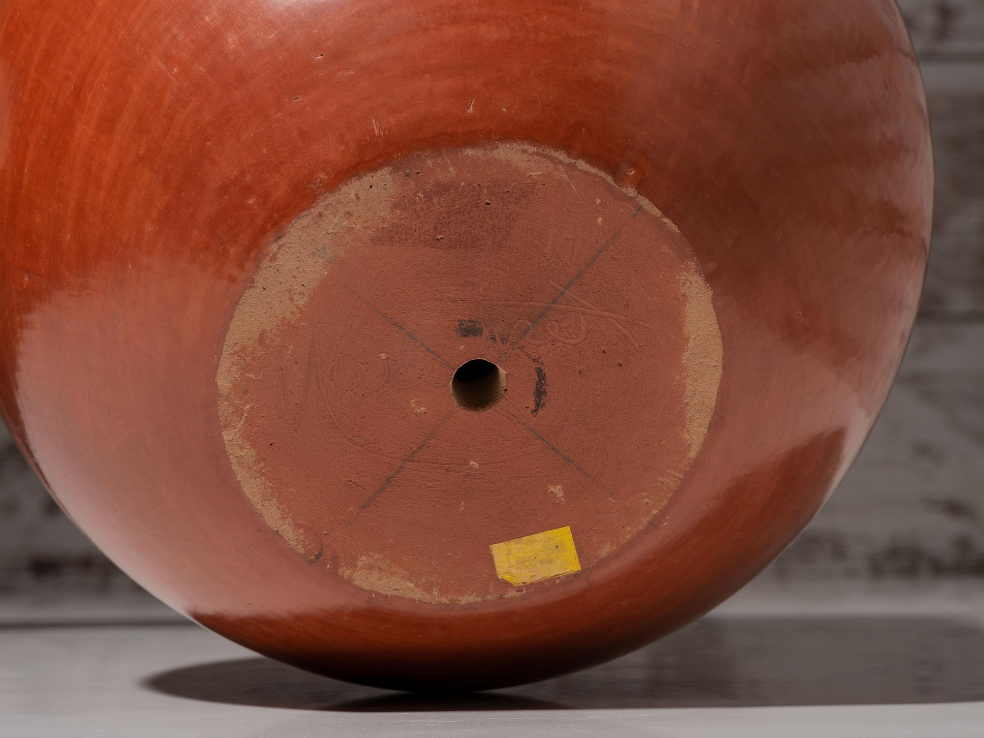 Redware Pottery Jar, Lamp Base