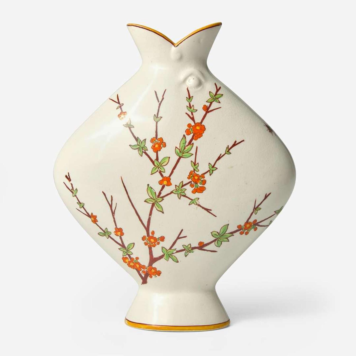 A Wedgwood Christopher Dresser (1834-1904) Designed Queensware Fish Vase UK, 1870s