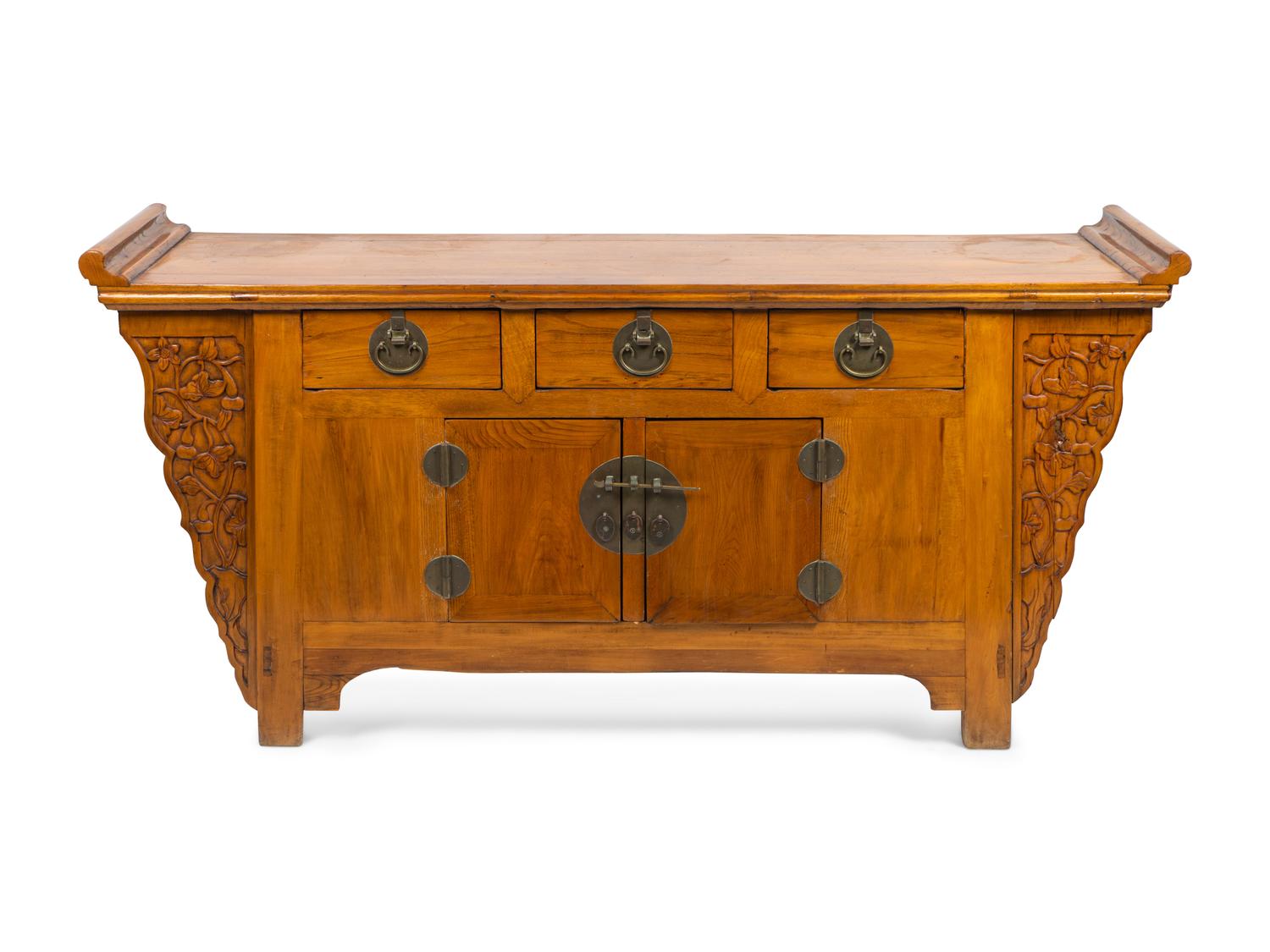A Chinese Elmwood Altar Coffer Cabinet — LATE 18TH/EARLY 19TH CENTURY