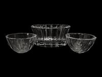 Three Orrefors Cut Glass Bowls