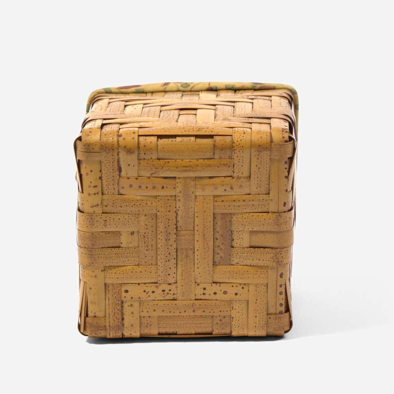 Ed Rossbach (American, 1914-2002) Bamboo Box-Form Basket, USA, circa 1960s