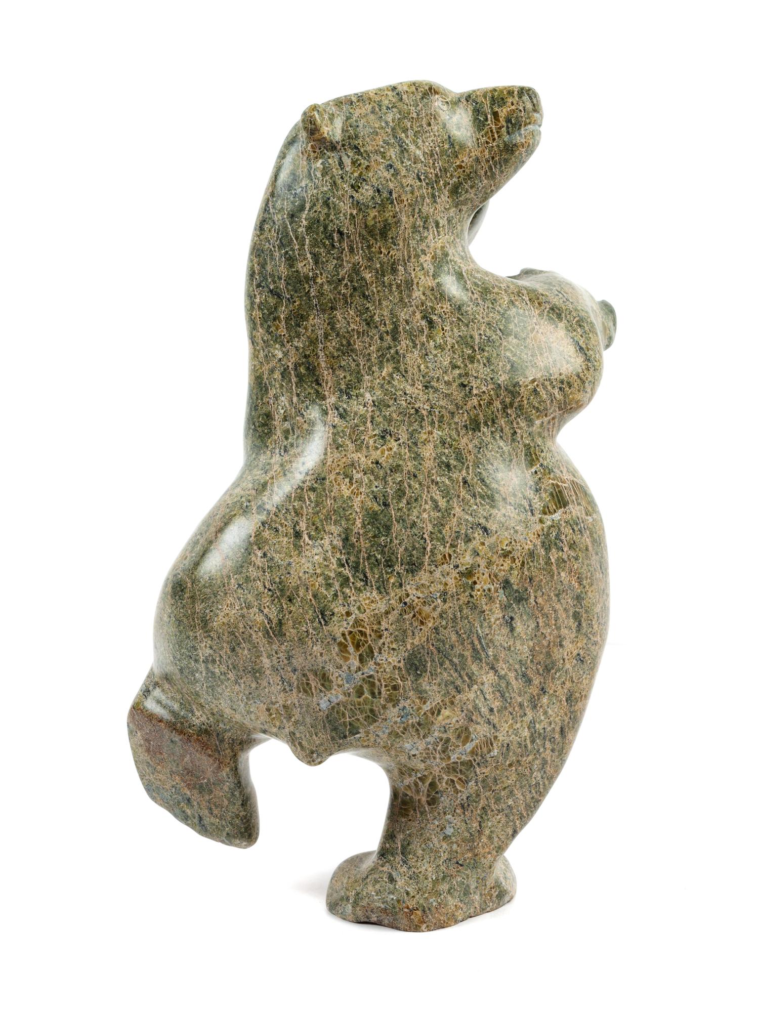 Dancing Bear Serpentine Stone Carving