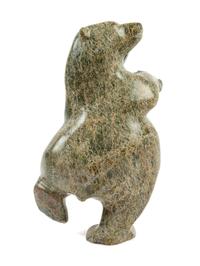 Dancing Bear Serpentine Stone Carving