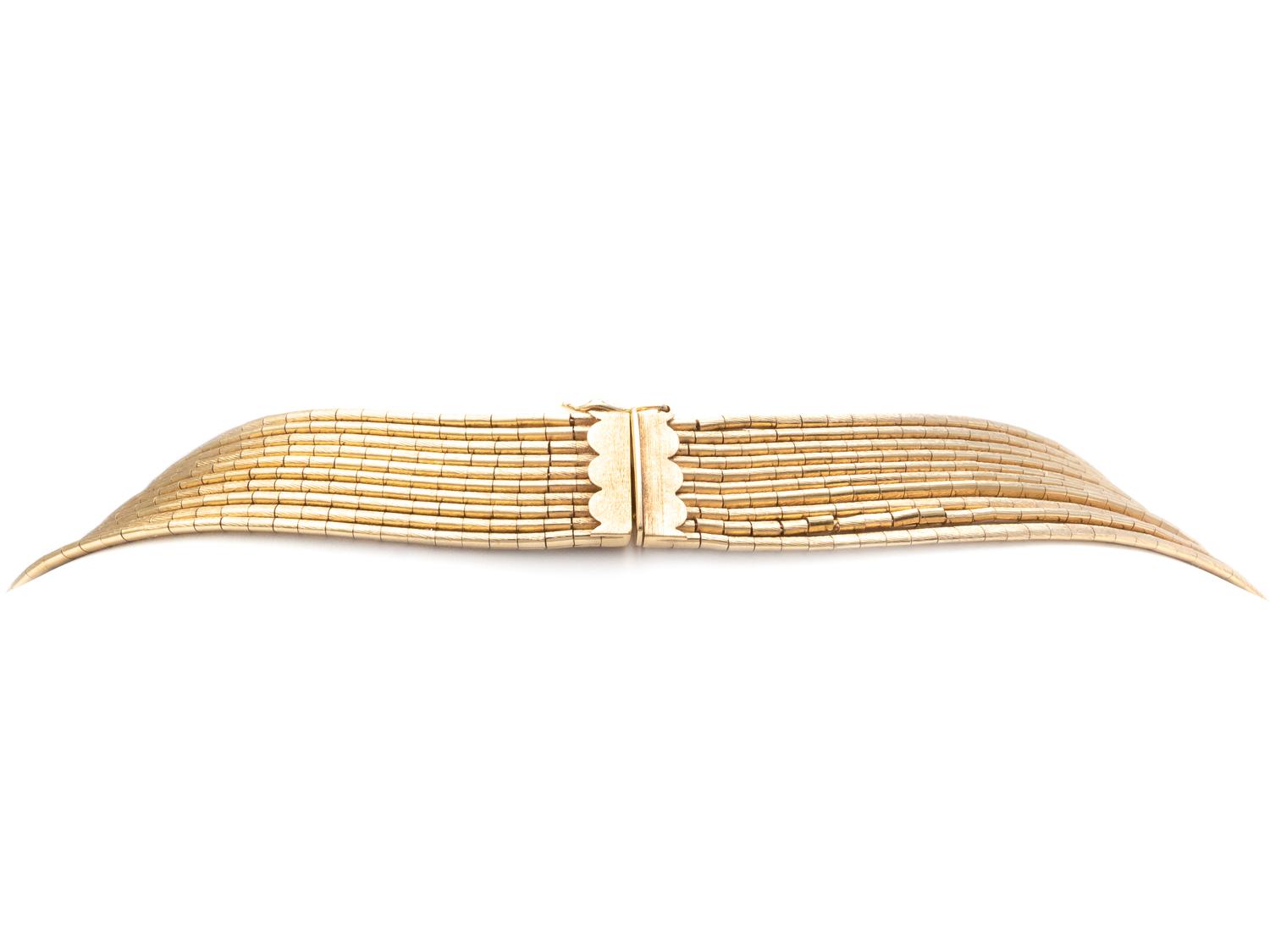 YELLOW GOLD MULTISTRAND NECKLACE