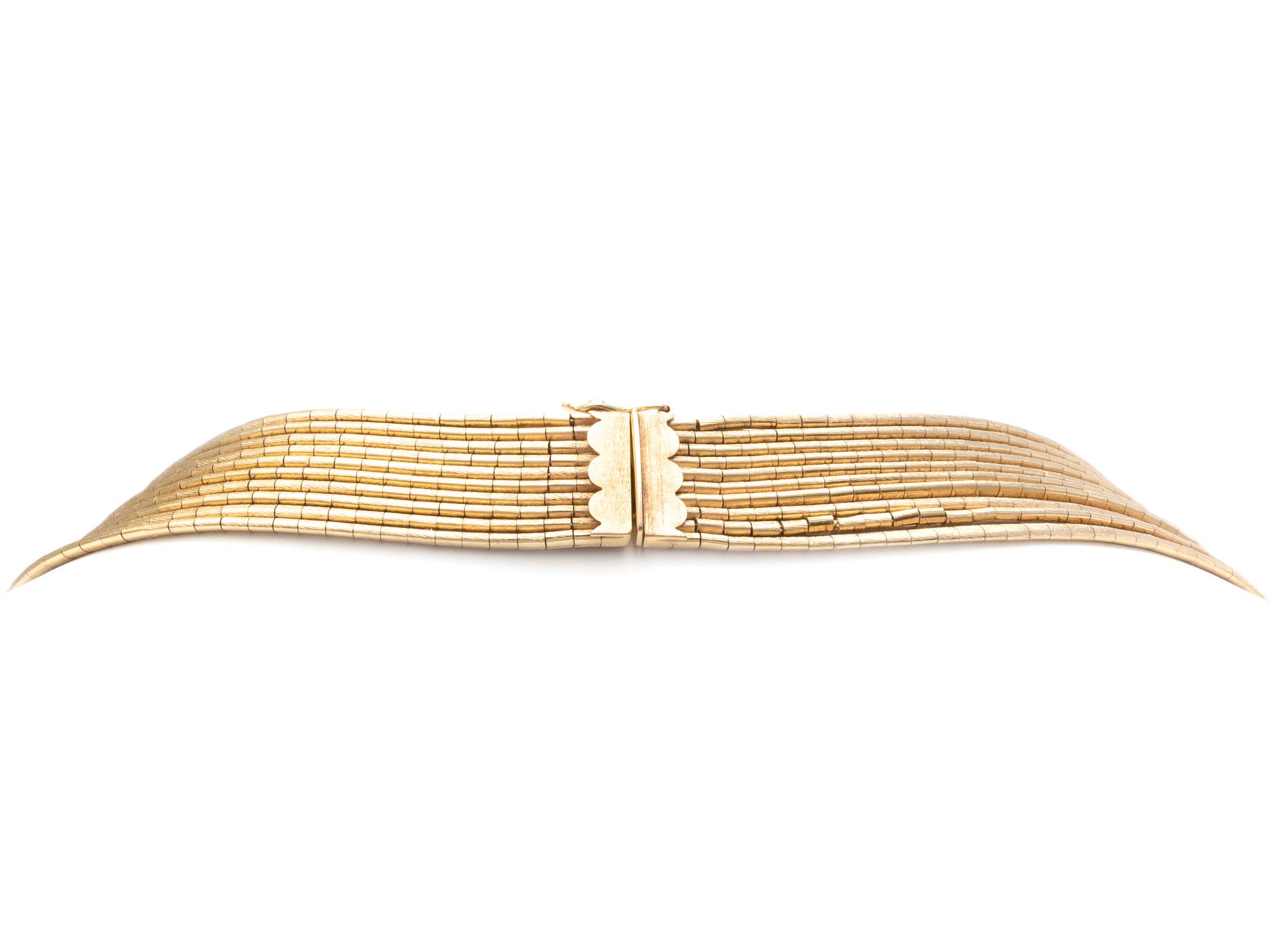 YELLOW GOLD MULTISTRAND NECKLACE