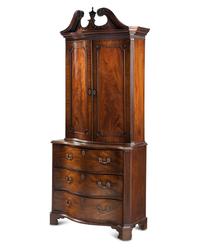 A George III Mahogany Serpentine Bookcase