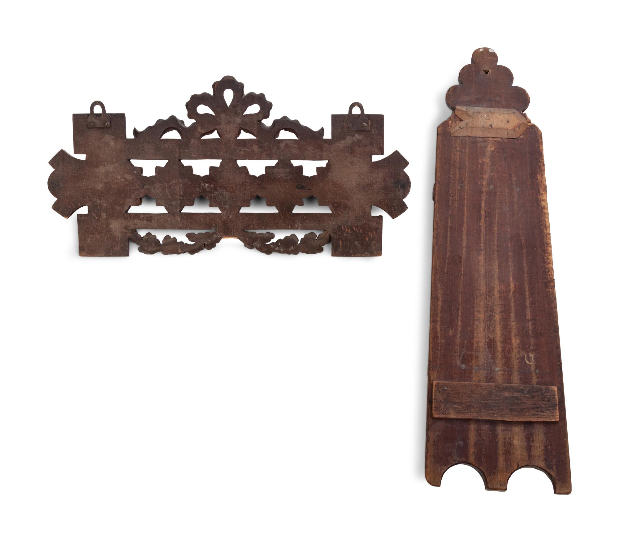 Two Carved Spoon Racks