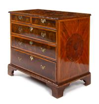 A William and Mary Oysterwood Veneered Chest of Drawers Height 34 x width 38 x depth 22 inches. — LATE 17TH/EARLY 18TH CENTURY