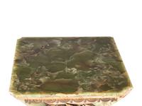 A Continental Onyx, Marble and Gilt Bronze Pedestal