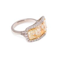 YELLOW DIAMOND AND DIAMOND RING