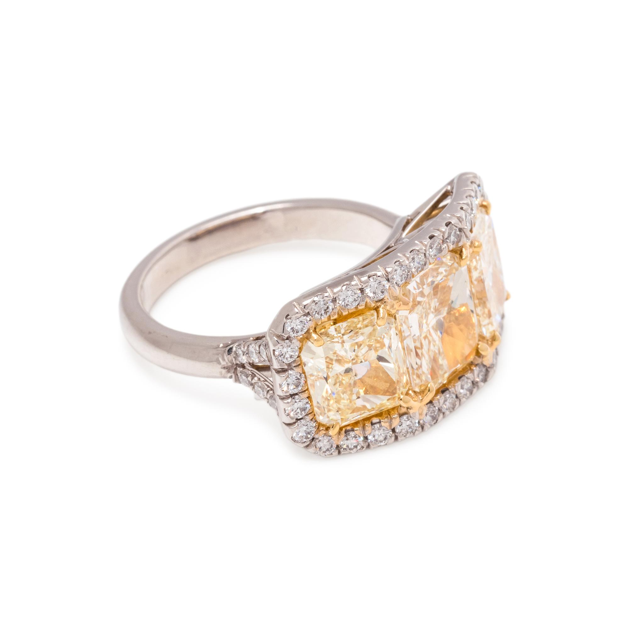 YELLOW DIAMOND AND DIAMOND RING