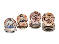 A Collection of English Imari Pattern Porcelain Articles